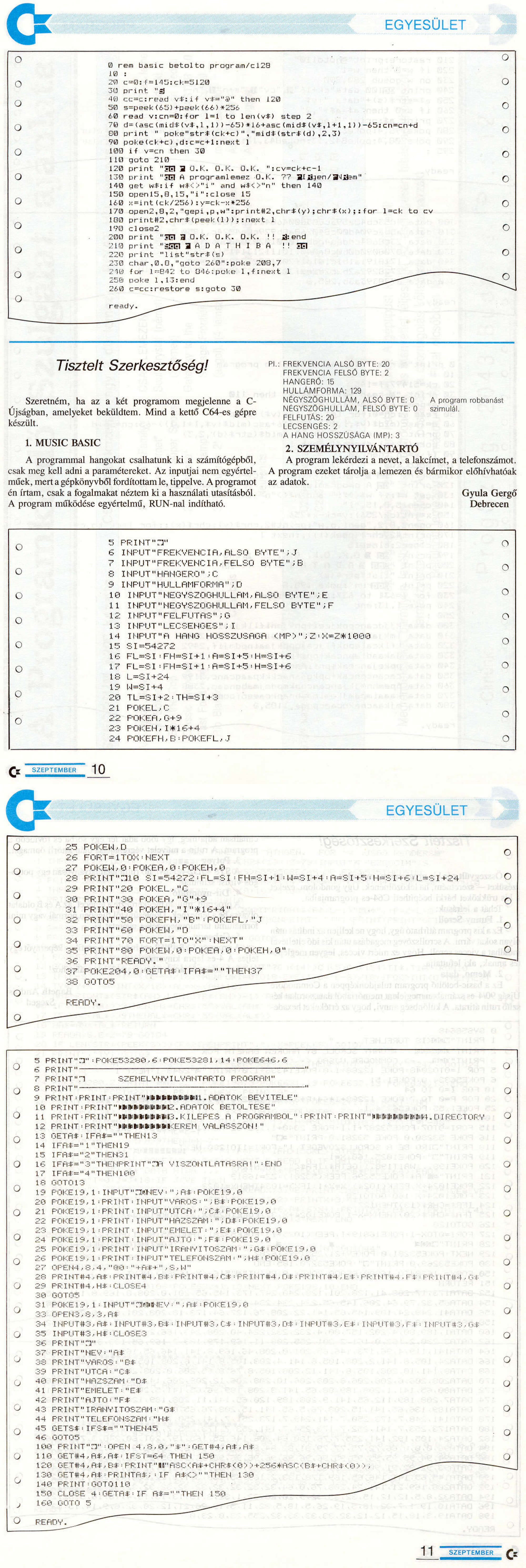 Commodore Újság 1992/9. szám 10-11. oldal